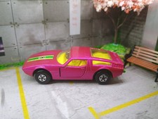 1972 Matchbox Superfast No. 32 Maserati Car Bora Magenta w Green Base Vintage #8