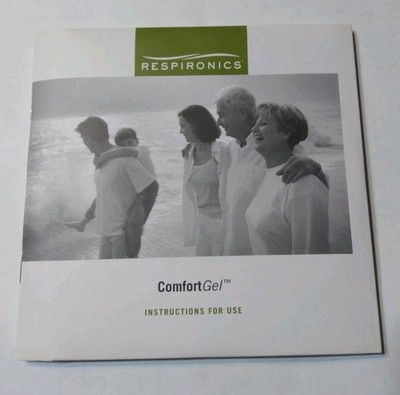 Respironics Comfort Gel Instructions Manual With DVD Guide 