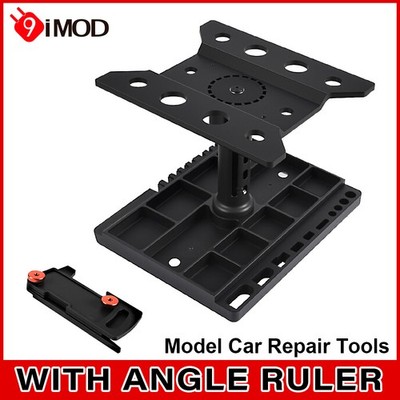 9IMOD RC Auto Reparatur Stand Station w/Winkel Lineal Für 1/16 1/18 1/20 RC Auto