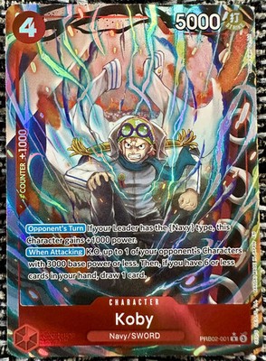 One Piece - Koby Alt Art Rare PRB02-001 The Best 2 Englisch TCG - sehr selten