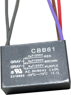 Hampton Bay Ceiling Fan Capacitor 4uf 5uf 6uf CBB61 5 Wire UL Listed Motor Run