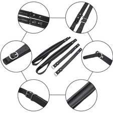 1 Pair Set Adjustable Soft Leather Accordion Straps For 16-120 Bass Accordions