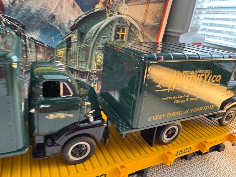 🚂 G SCALE -BACHMANN FLAT CAR WITH 2 DIECAST TRUCKS - 1ST GEAR  L👀K💥G788 - Image 4 of 4