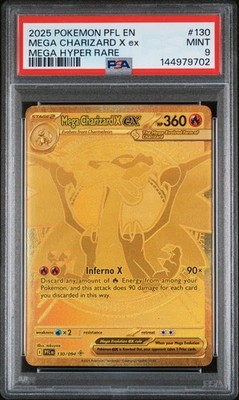 2025 Pokemon Mega Charizard X EX Phantasmal Flames #130 PSA 9 MINT