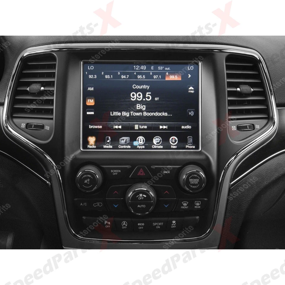 For Jeep Grand Cherokee 2015-2019 2020 2021 8.4" Apple CarPlay Radio Android 14 Foto 3 de 4