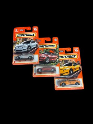 MATCHBOX 2021 FORD MUSTANG MACH-E LOT OF 3 NEW