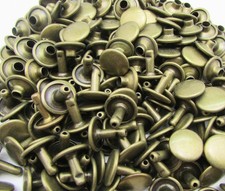 Bronze Double Cap Rivets Plane Cap 10mm and Post 6mm Pack of 80 Sets