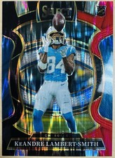 2025 Panini Select KeAndre Lambert-Smith RC Black & Red Shock Prizm #3 Chargers