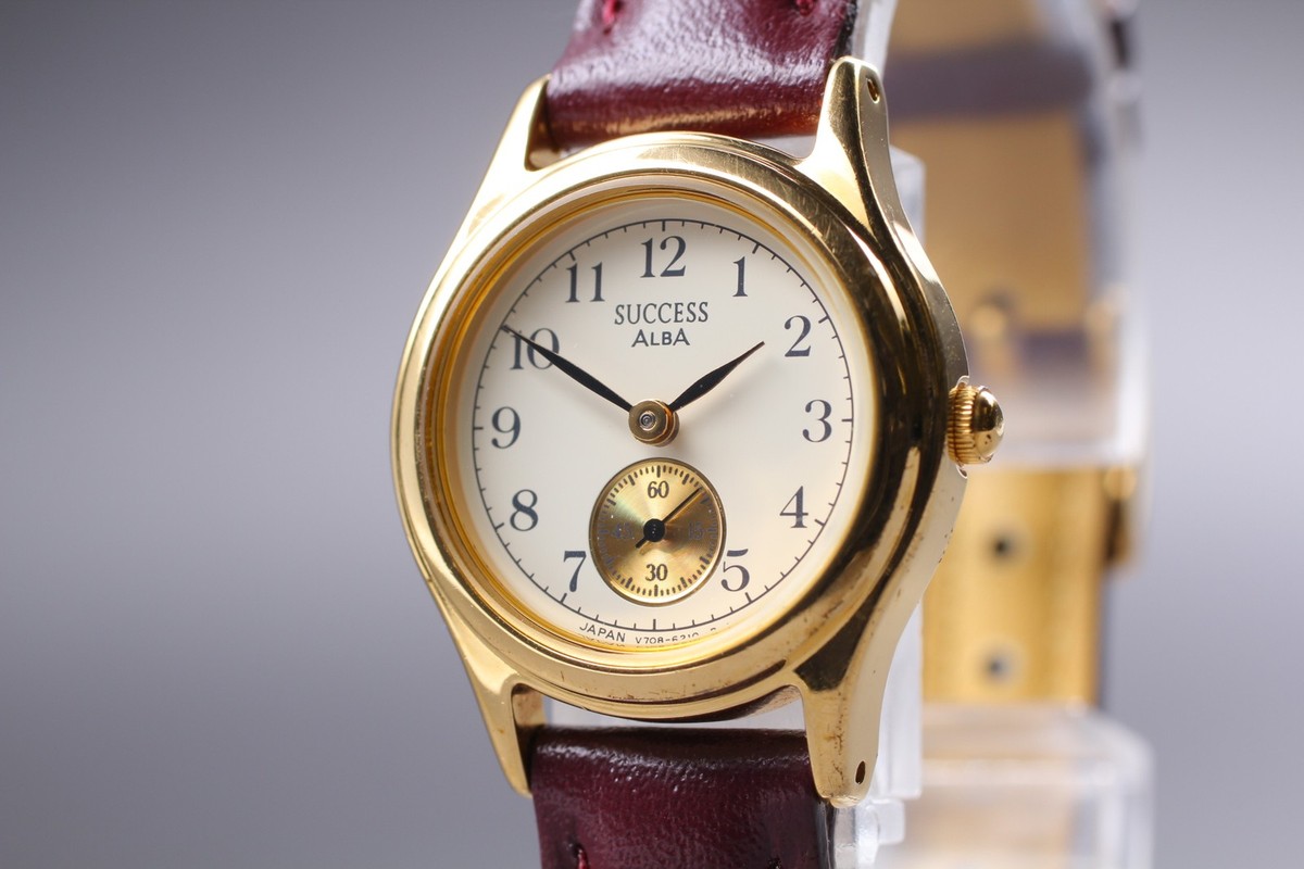 Vtg N MINT 1994 Seiko Alba Success V708-6120 Small Second Qz