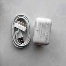 Genuine Apple 30 Pin Cable With 10W Adapter And AC Extension Cord New Sealed