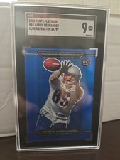 2010 Topps Platinum 69 Blue Refractor 61/99 Aaron Hernandez SGC 9 MT 8413