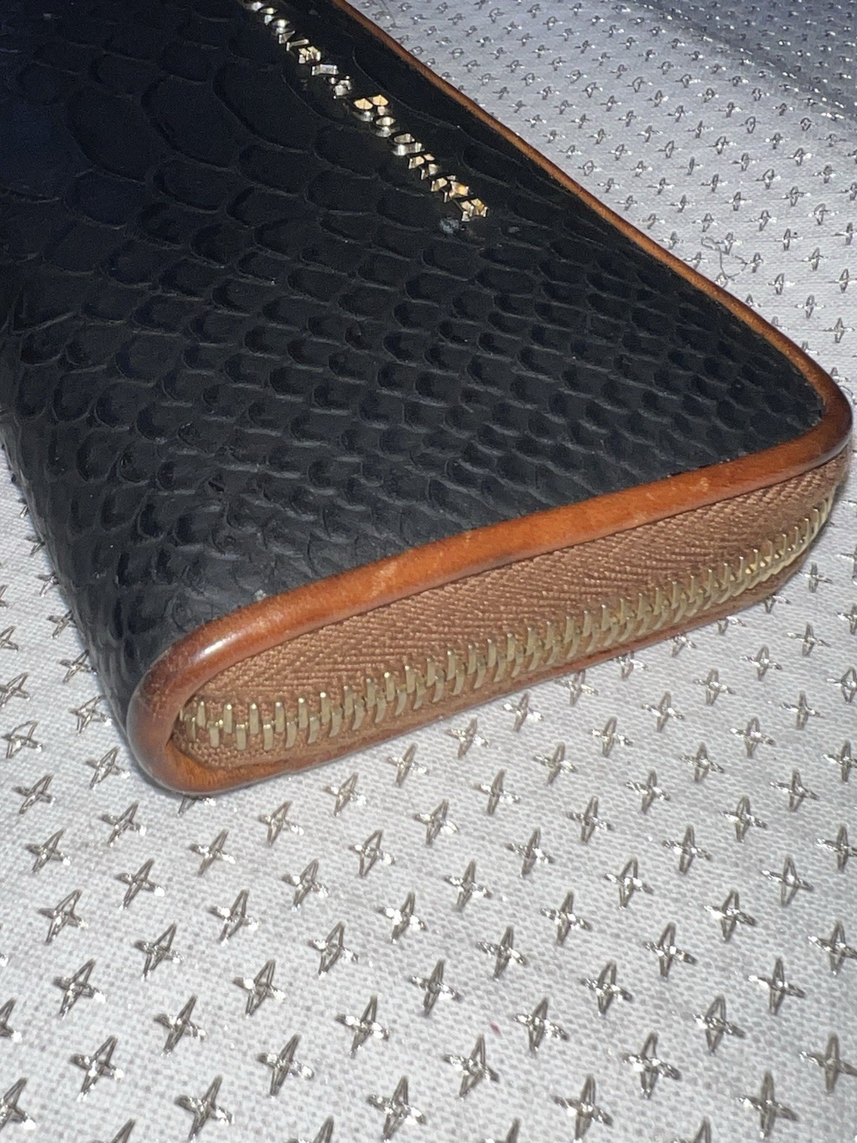Dooney & Bourke Croc Python Embossed Leather Zip … - image 8