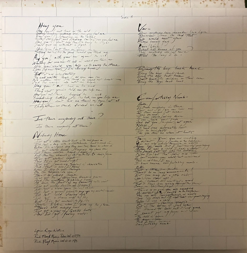 Pink Floyd The Wall · Multilp · 1979, foto 3 di 5