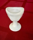 Vintage Optical Eye Wash Cup Pedestal White Milk Glass Ocular Care Apothecary
