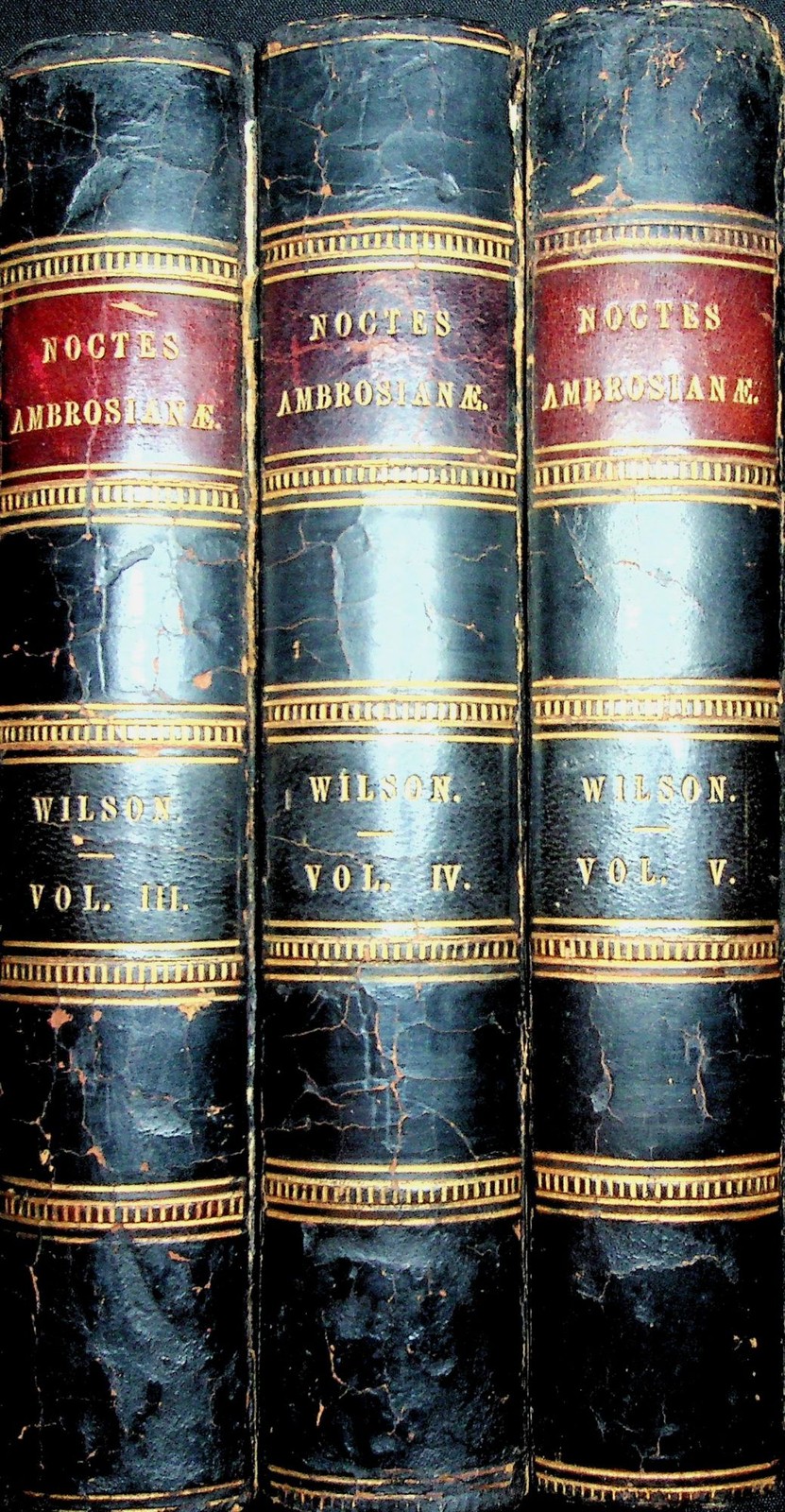 John Wilson / Noctes Ambrosianae Vols III IV & V 1st Edition 1858