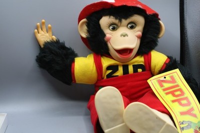 Vintage Zippy Monkey Doll Rubber Face Banana 14