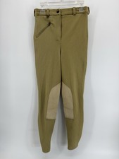 Pantalones de montar Ovation para mujer, pantalones tostados, talla 26 asiento completo regular, usados