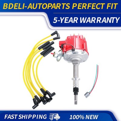 Ignition Distributor with wires for 1956-1990 AMC JEEP INLINE 6 232 258 6 CYL