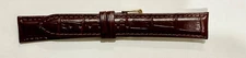 New ACCUTRON Brown Croco. Grain Watch Band w/GF Signed Buckle