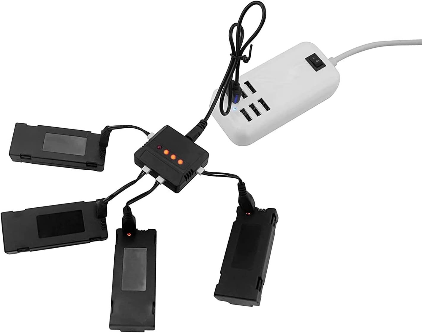 Rechargeable 3.7V Li-Po Batteries with Charger for Enhanced Drone Adventures