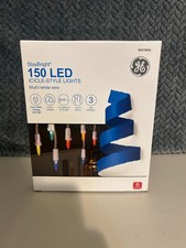 GE Staybright 150 LED Icicle Style Lights Milticolor Indoor Outdoor 16 Ft String