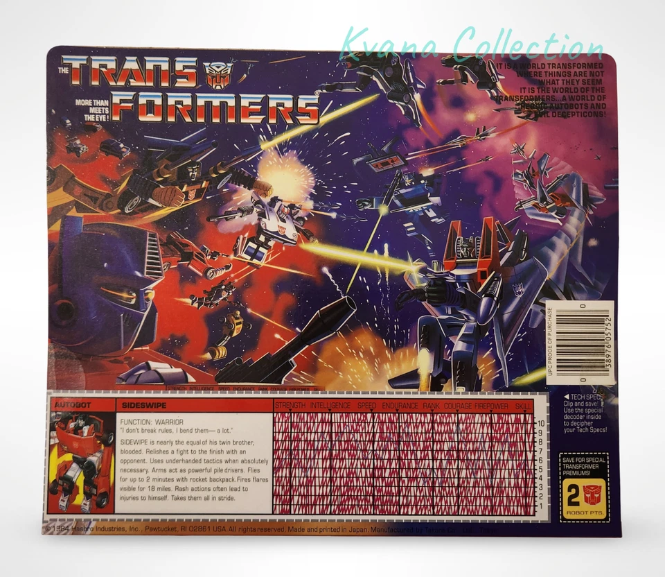 Transformers Reissue G1 SIDESWIPE MISB - Image 3 of 3