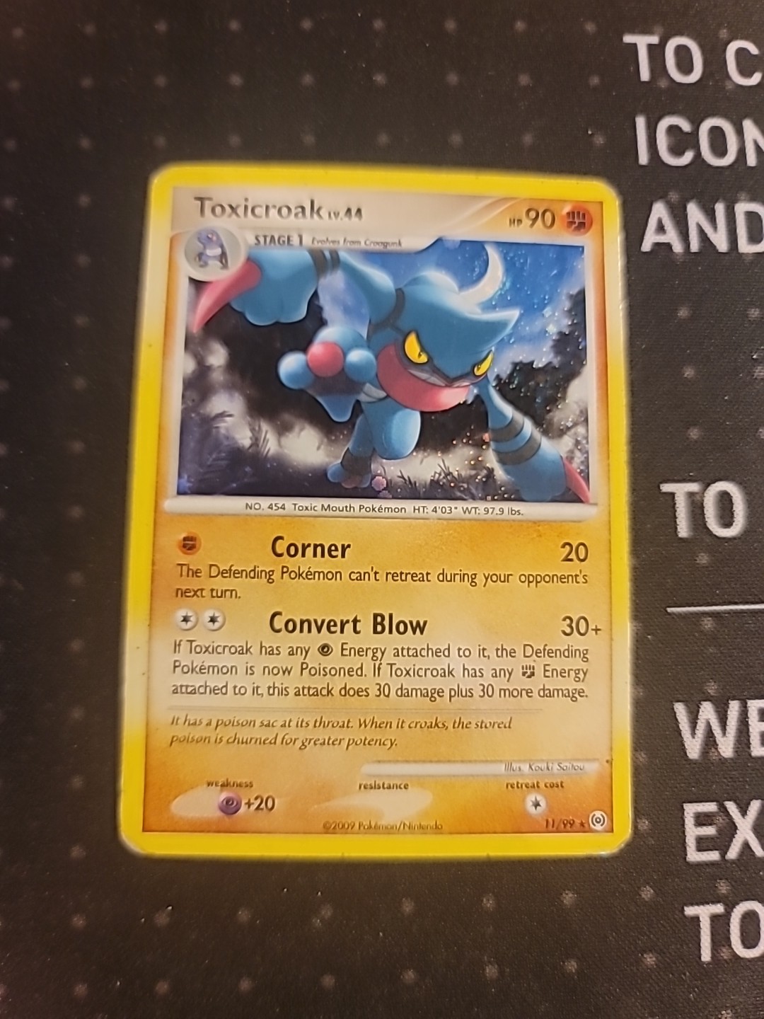 Pokémon Toxicroak Holo Rare Arceus 11/99 MP