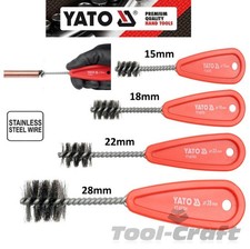 YATO steel wire brush Copper Pipe Cleaner Internal Plumbing 15-18-22-28mm
