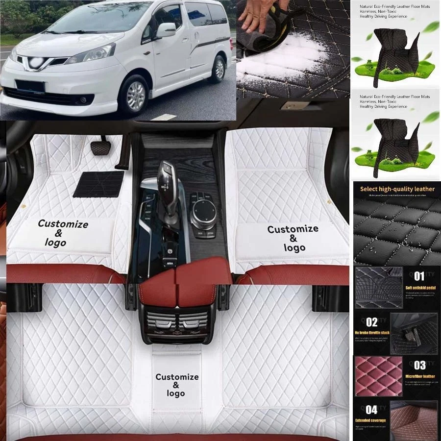 For Nissan NV Car Floor Mats Luxury Waterproof Carpets Liners Interior Auto - Image 3 of 4