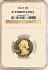 1984-S WASHINGTON SILVER QUARTER PROOF GEM NGC PR65 ULTRA CAMEO 🔥San Francisco