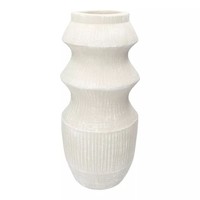 INNA-Glas Blumenvase Christopherus, Aus Polyester, Weiß, 46,5Cm, Ø21,8Cm