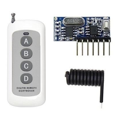 QIACHIP 433MHz Wireless Remote Control Switch Mini Receiver Built-in White 