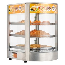 VEVOR 3-Tier Commercial Food Warmer Display Pizza Cabinet 60L with LED Light