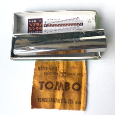 Vintage SOPRANO Single Chromatic TOMBO HARMONICA Japan No.1174 - 48 Reads W/Box