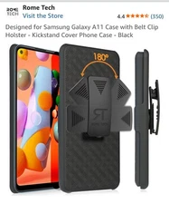Rome Tech Case For Galaxy A11 Holster Belt Clip Combo Cover