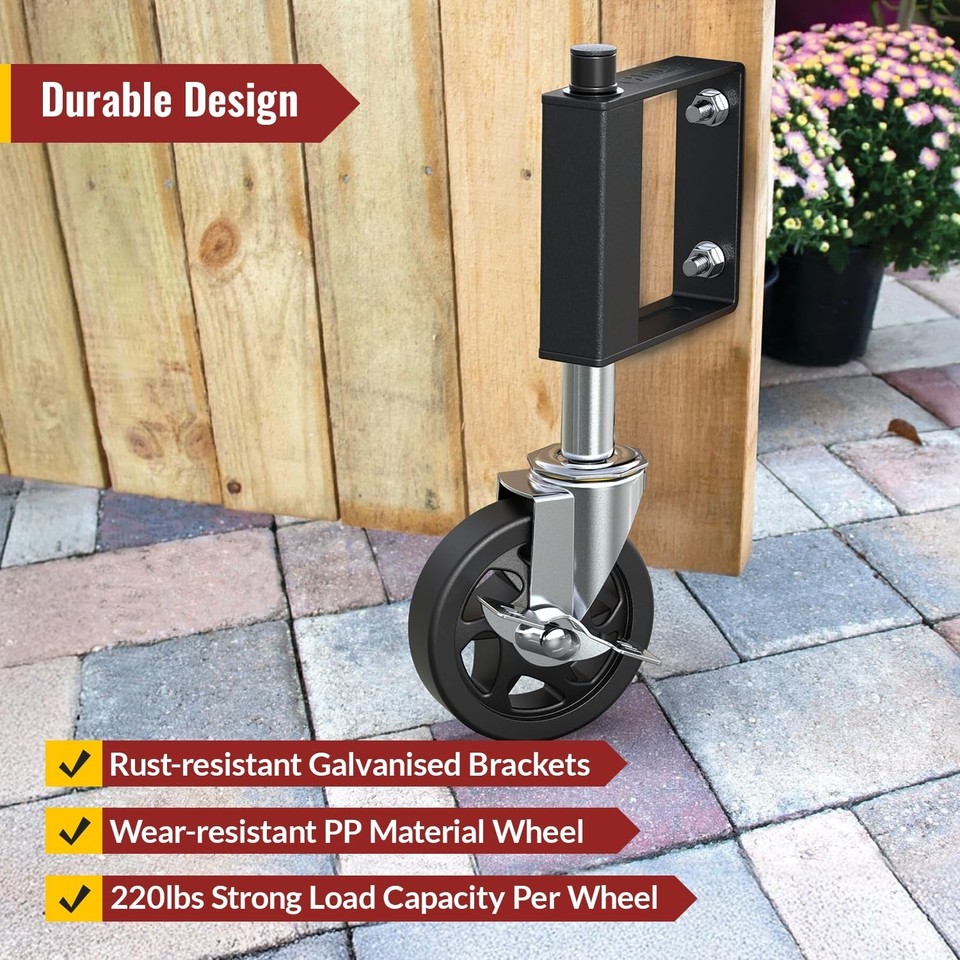 Heavy Duty Gate Caster, Spring Loaded Gate Wheel, Swivel Caster Wheels ...