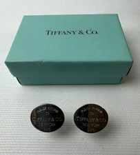 Vintage Tiffany & Co Pair of Men’s Cuff Links, Sterling Silver  925
