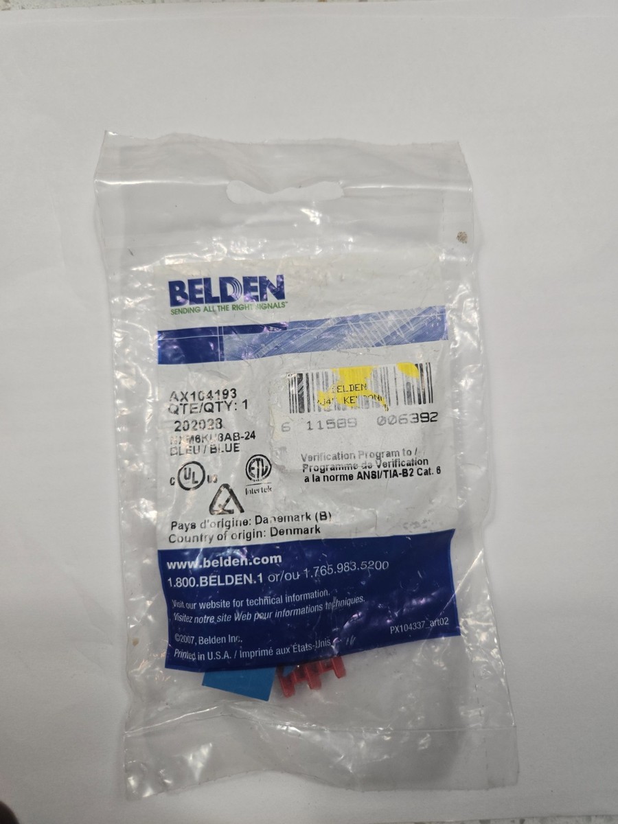 Belden AX104193 CAT6+ RJ45 KeyConnect style Blue Modular Jack | eBay