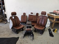 2017-2022 Ford F250-f350sd Full Set Of King Ranch Seats Wconsole Brown Leather