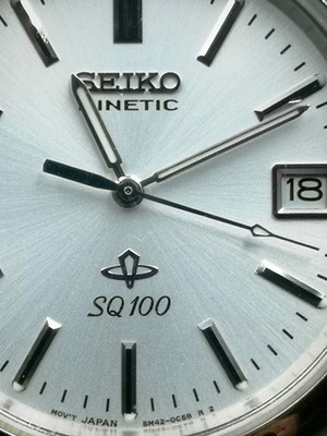 Vintage Seiko KINETIC SQ100 Men quartz watch. 5M42-0B50 | eBay