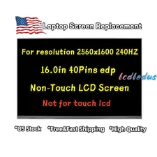 240HZ Panel 16.0" QHD LCD SCREEN for Asus ROG Zephyrus M16 GU604VY GU604VY-XS97