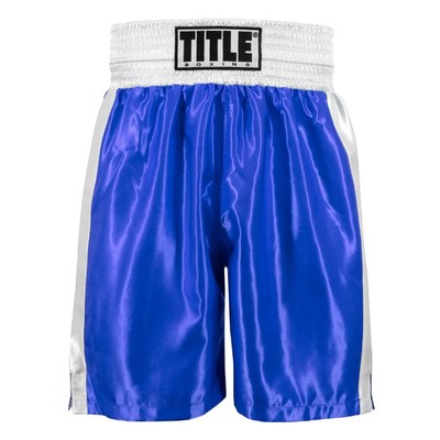 TITLE Boxing Edge Boxing Trunks/ Shorts - Blue/White / XL - New in Package