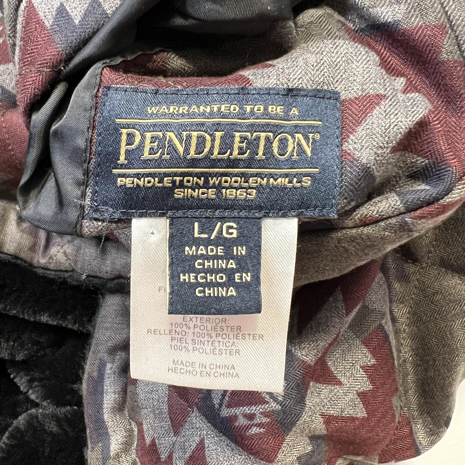 Pendleton Jacket Womens Large Reversible Hooded S… - image 5