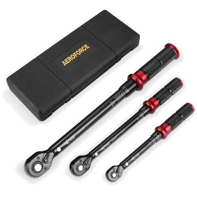 AEROFORCE Drehmomentschlüssel Set 3-teilig 5 25 10 60 20 220 Nm