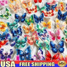 Butterfly Stickers Set Glitter Waterproof Scrapbooking Journals DIY Crafts New