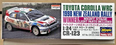 Toyota Corolla WRC 1998 New Zealand Winner 1/24 Hasegawa 25083 HR