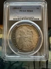 1884-CC Silver Morgan MS 64 with Tone PCGS