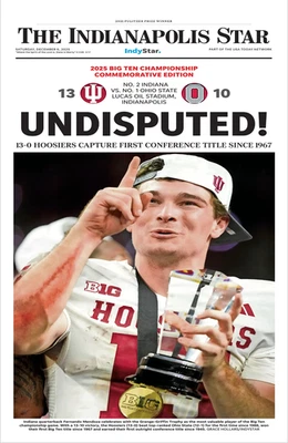 Indiana Hoosiers BIG10 Champions Poster 11 x 17 Inches Indiana BIG10 Champions 6