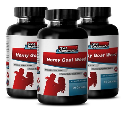 FEMALE ENHANCEMENT PILLS - Horny Goat Weed Complex Tongat 3 Bottle 180 Capsules