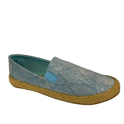 Seven7 Flats Womens Sz 7 Cape Azul Espadrille Flats Chambray Blue Metallic